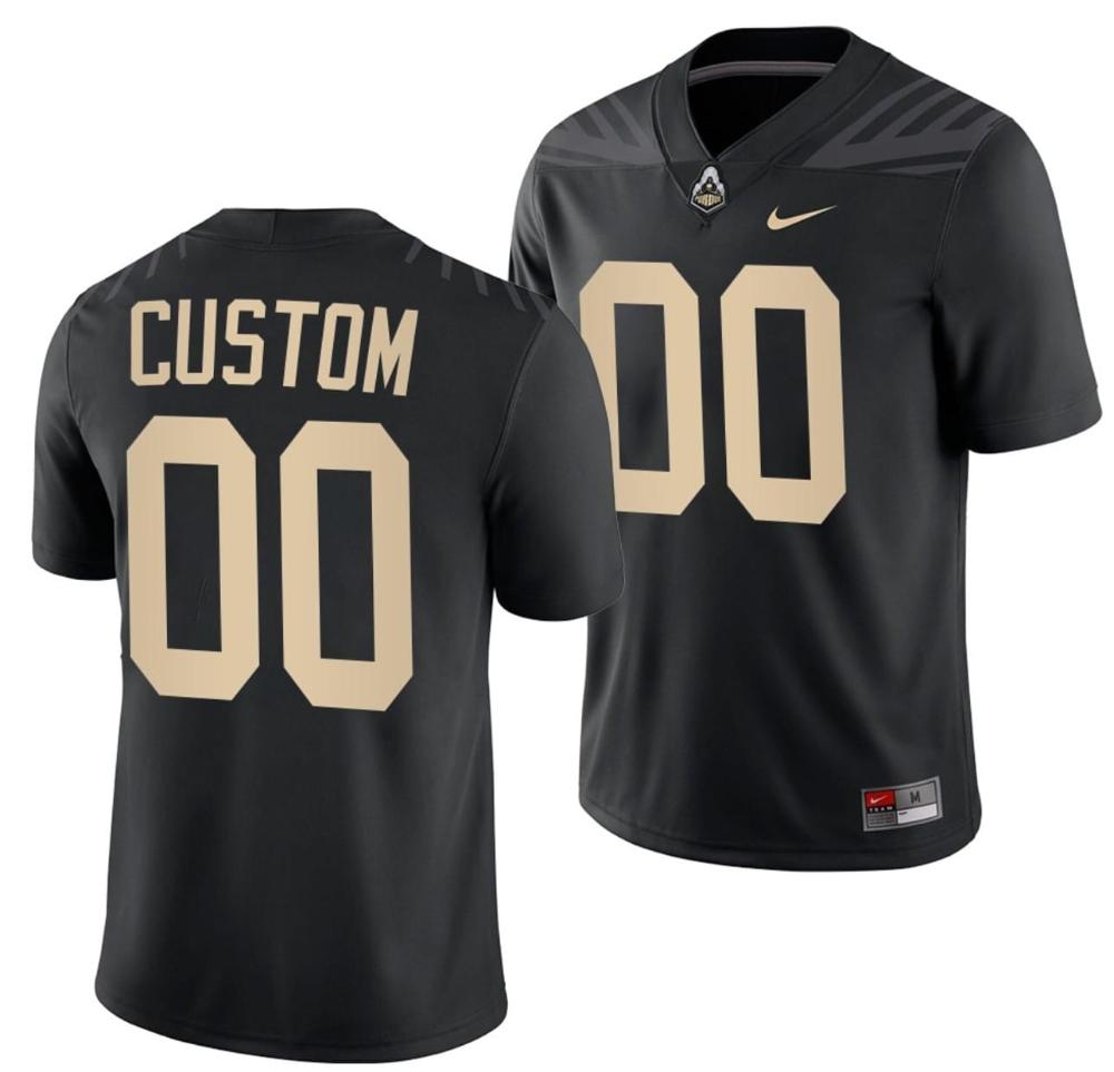 Mens Custom Purdue Boilermakers Jersey College Football Black