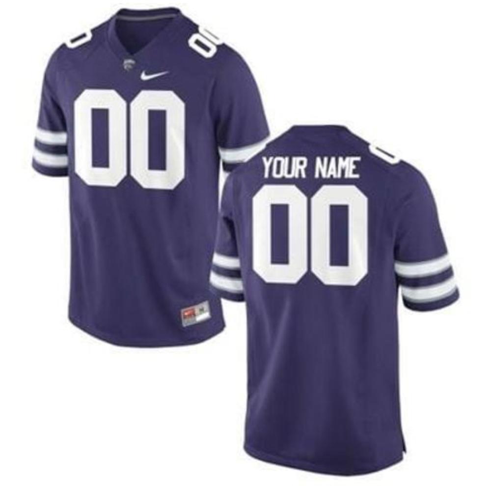 Mens Custom Purple Jersey Kansas State Wildcats College Football Jersey