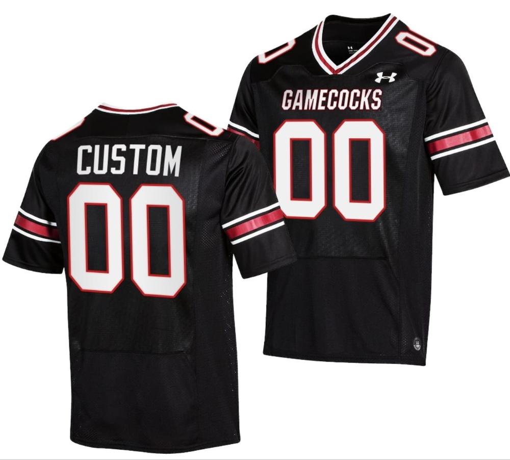 Mens Custom South Carolina Gamecocks Jersey Footb Black