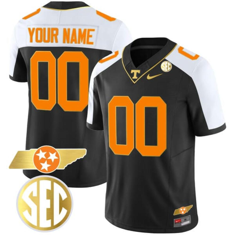 Mens Custom Tennessee Volunteers Jersey Checkerboar College Footb Alternate Bl