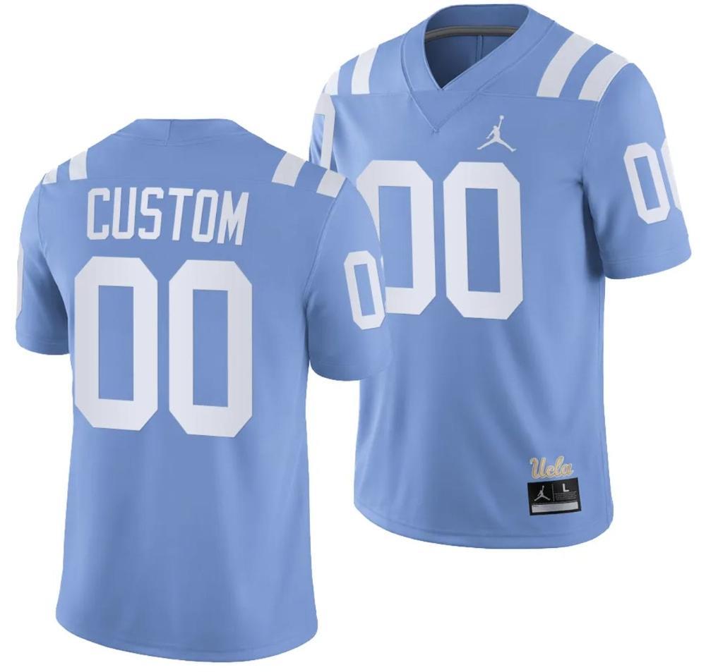 Mens Custom Ucla Bruins Jersey Alternate Game Light Blue Football Uniform