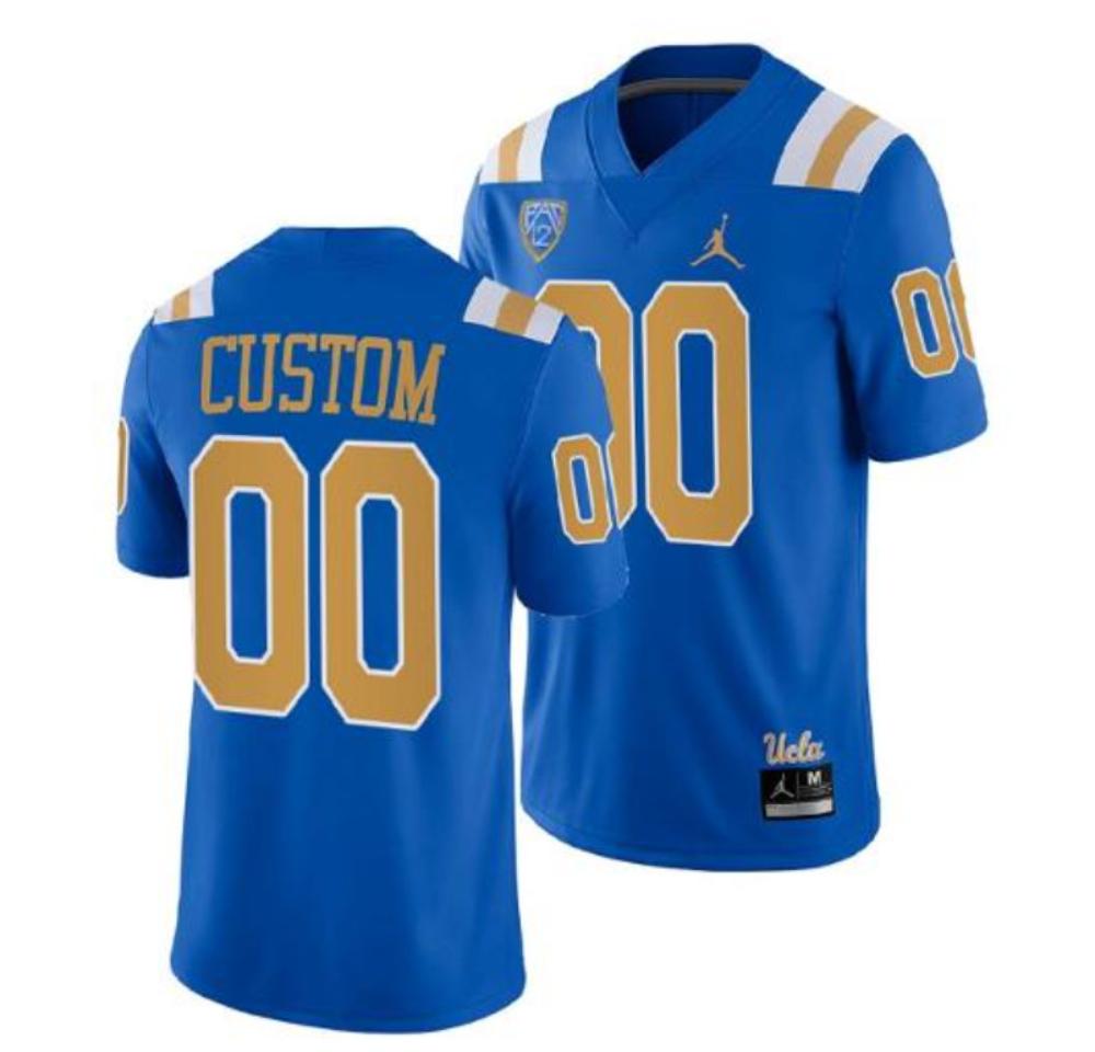 Mens Custom Ucla Bruins Jersey Blue College Football Uniform