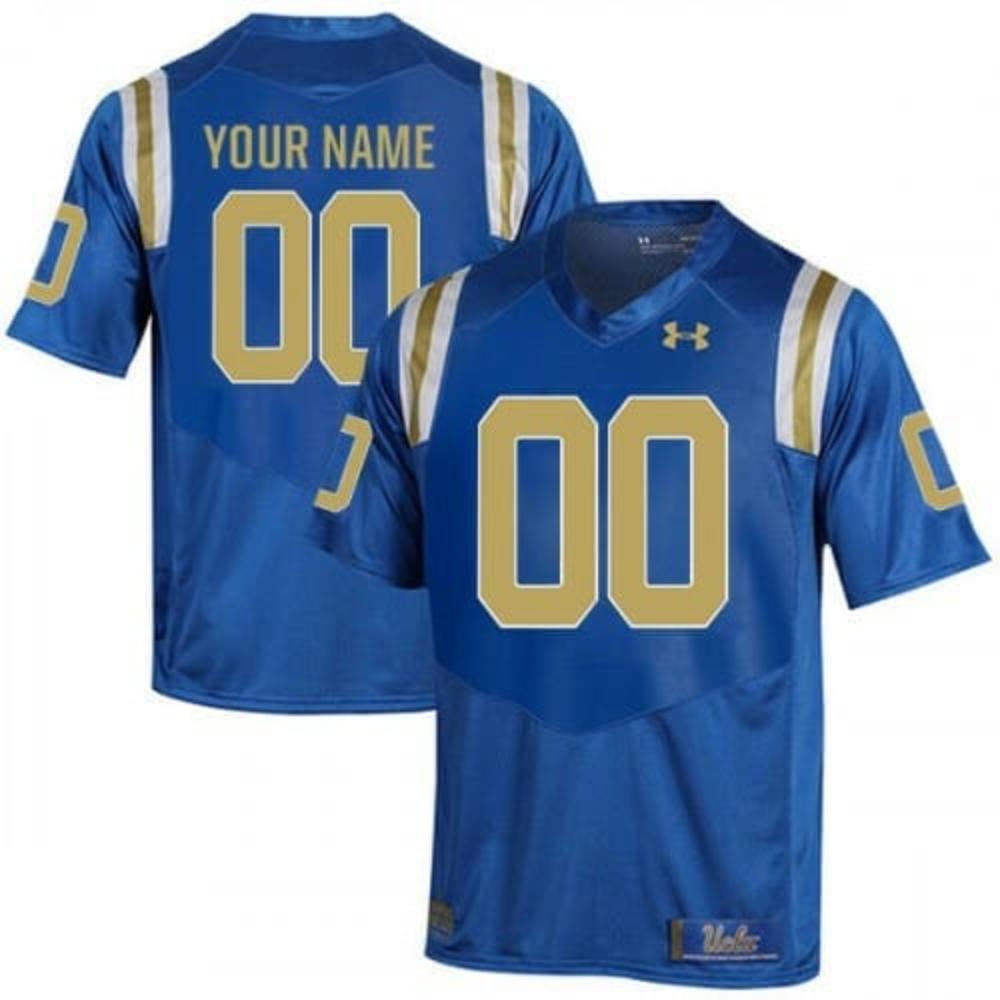 Mens Custom Ucla Football Jersey Blue College