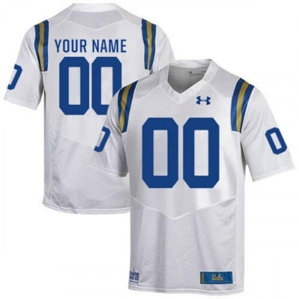 Mens Custom Ucla Jersey White College Football