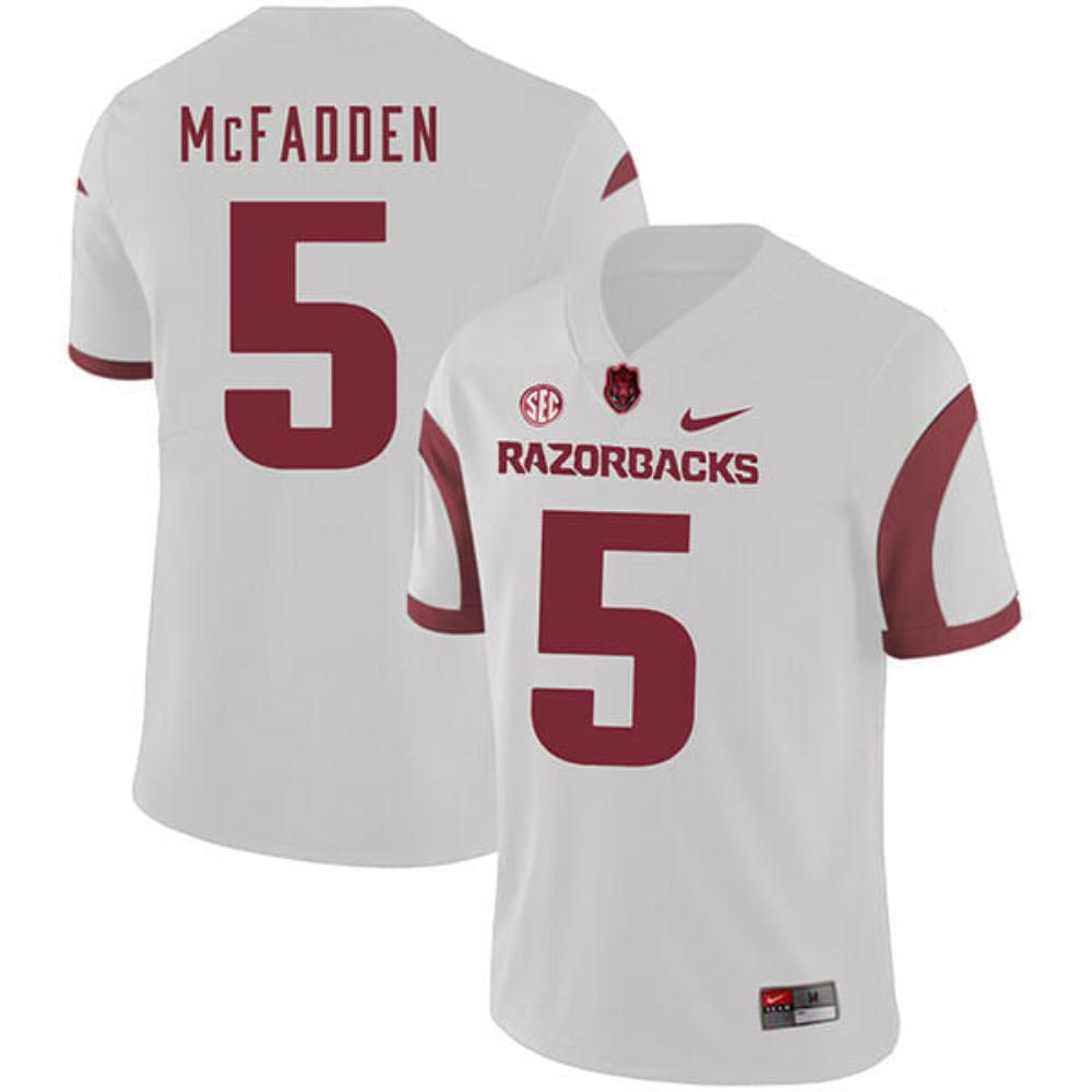 Mens Darren Mcfadden Jersey Arkansas Razorbacks 5 Ncaa College White