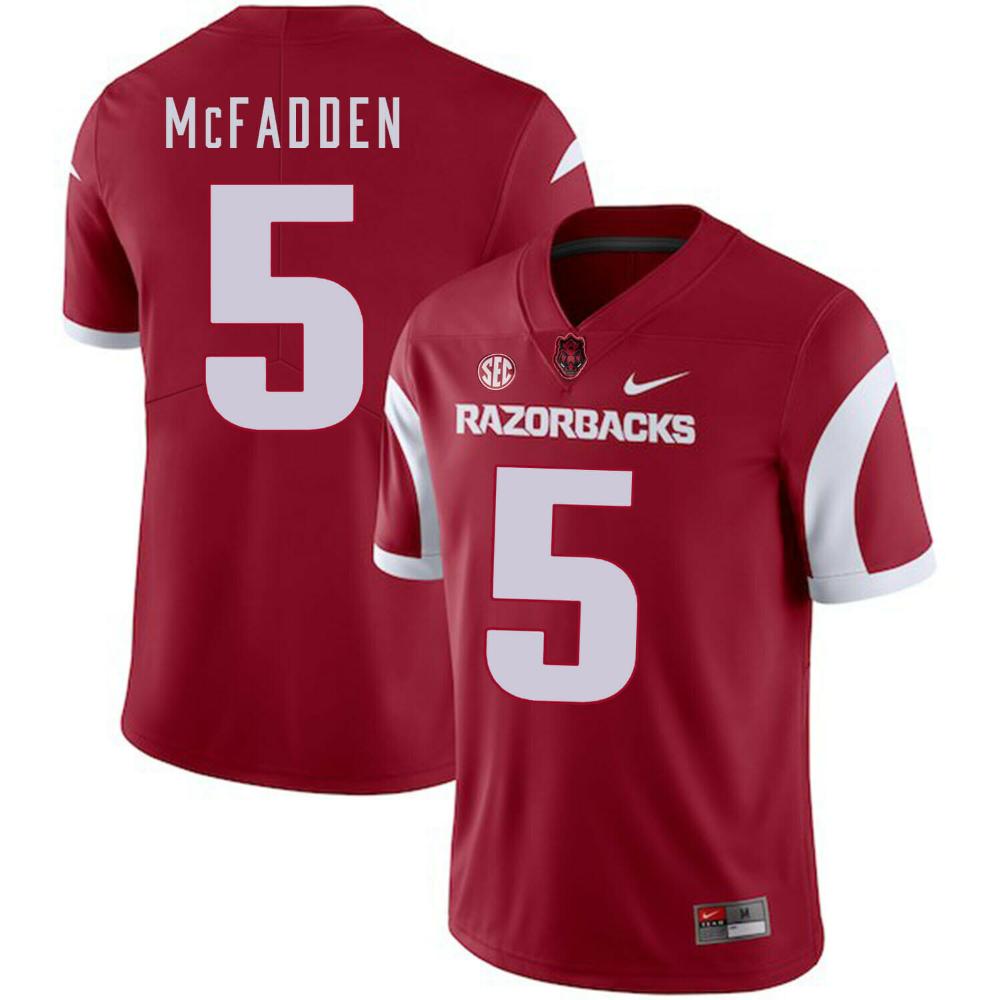 Mens Darren Mcfadden Razorbacks Jersey 5 Ncaa College Red