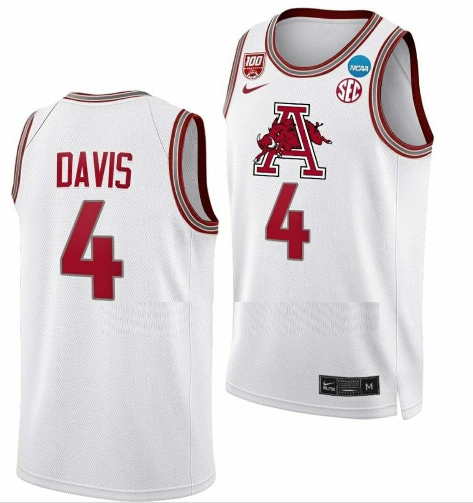Mens Davonte Davis Jersey Arkansas Razorbacks Basketball 2023 Ncaa March Madne