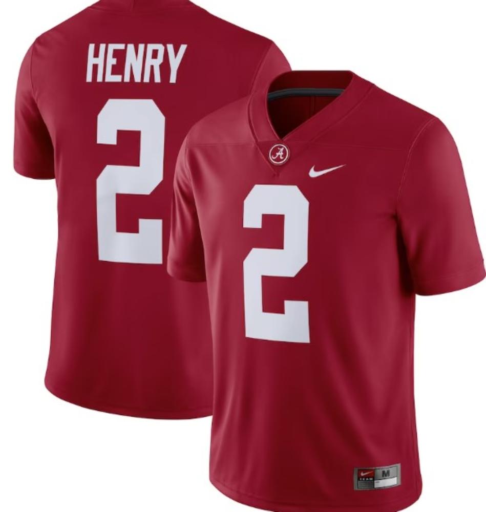 Mens Derrick Henry Crimson Alabama Crimson Tide Alumni Player Game Jersey 2