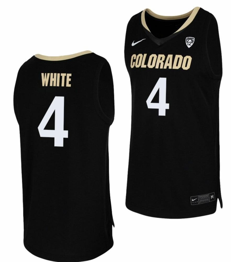 Mens Derrick White Jersey Colorado Buffaloes Basketball College Black 4