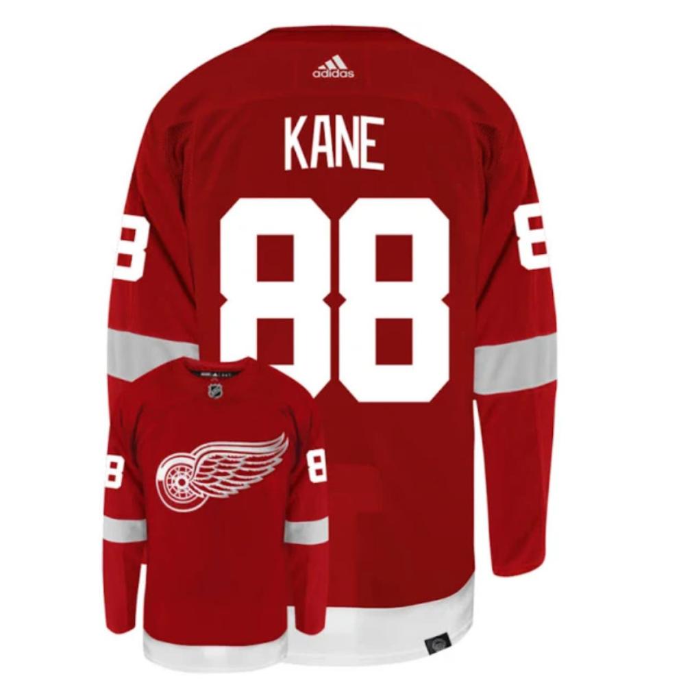 Mens Detroit Red Wings 88 Patrick Kane Hocley All Stitched Red Jersey
