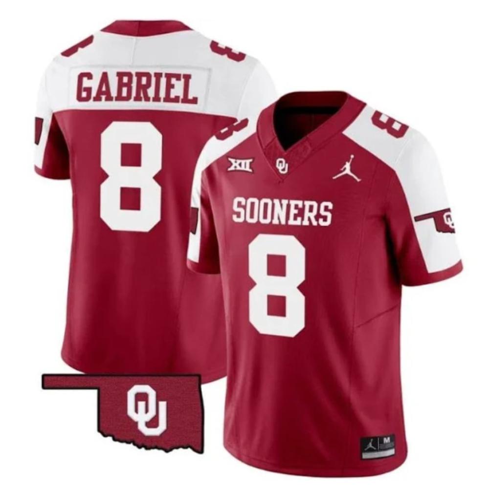 Mens Dillon Gabriel Jersey 8 Oklahoma Sooners Vapor Limited Alternate