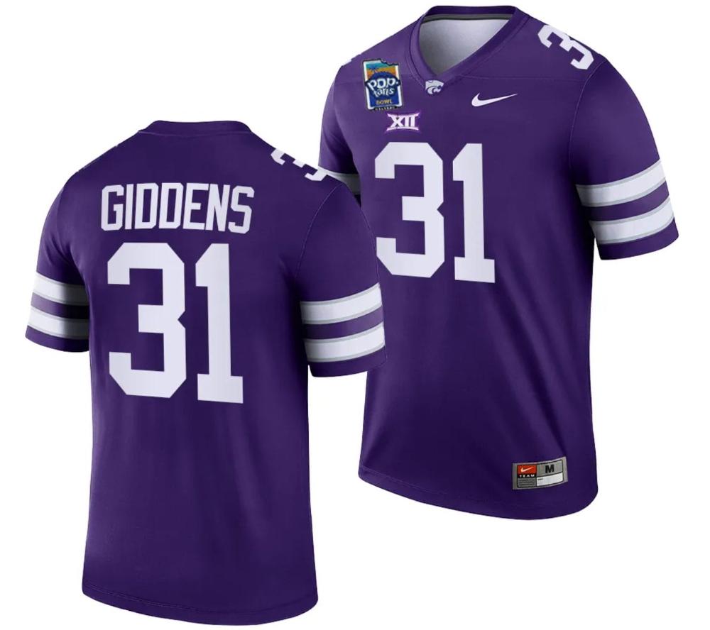 Mens Dj Giddens Jersey 31 Kansas State Wildcats 2023 Pop tarts Bowl Football