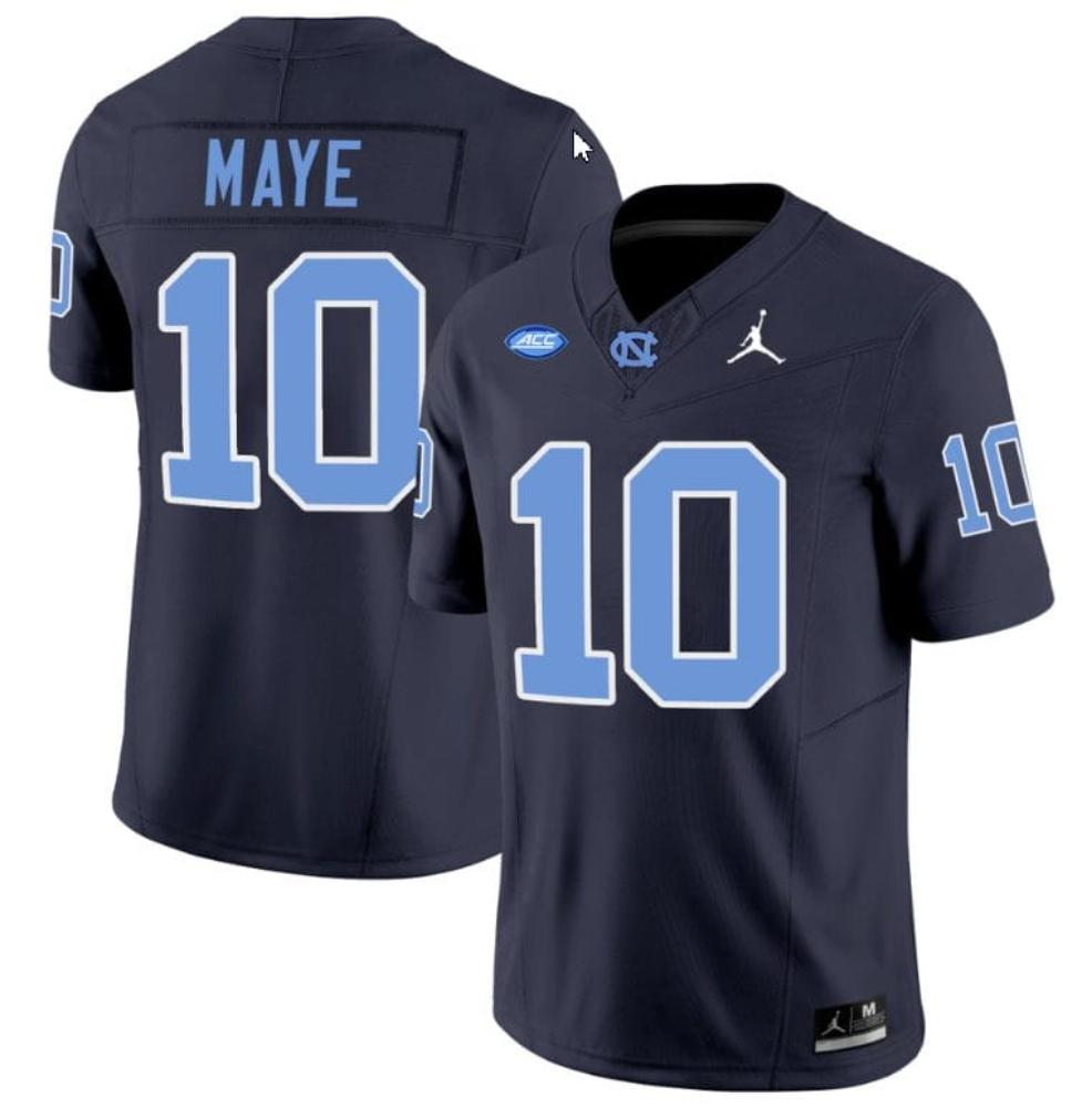 Mens Drake Maye Jersey 10 North Carolina Tar Heels Vapor Limited College Foot
