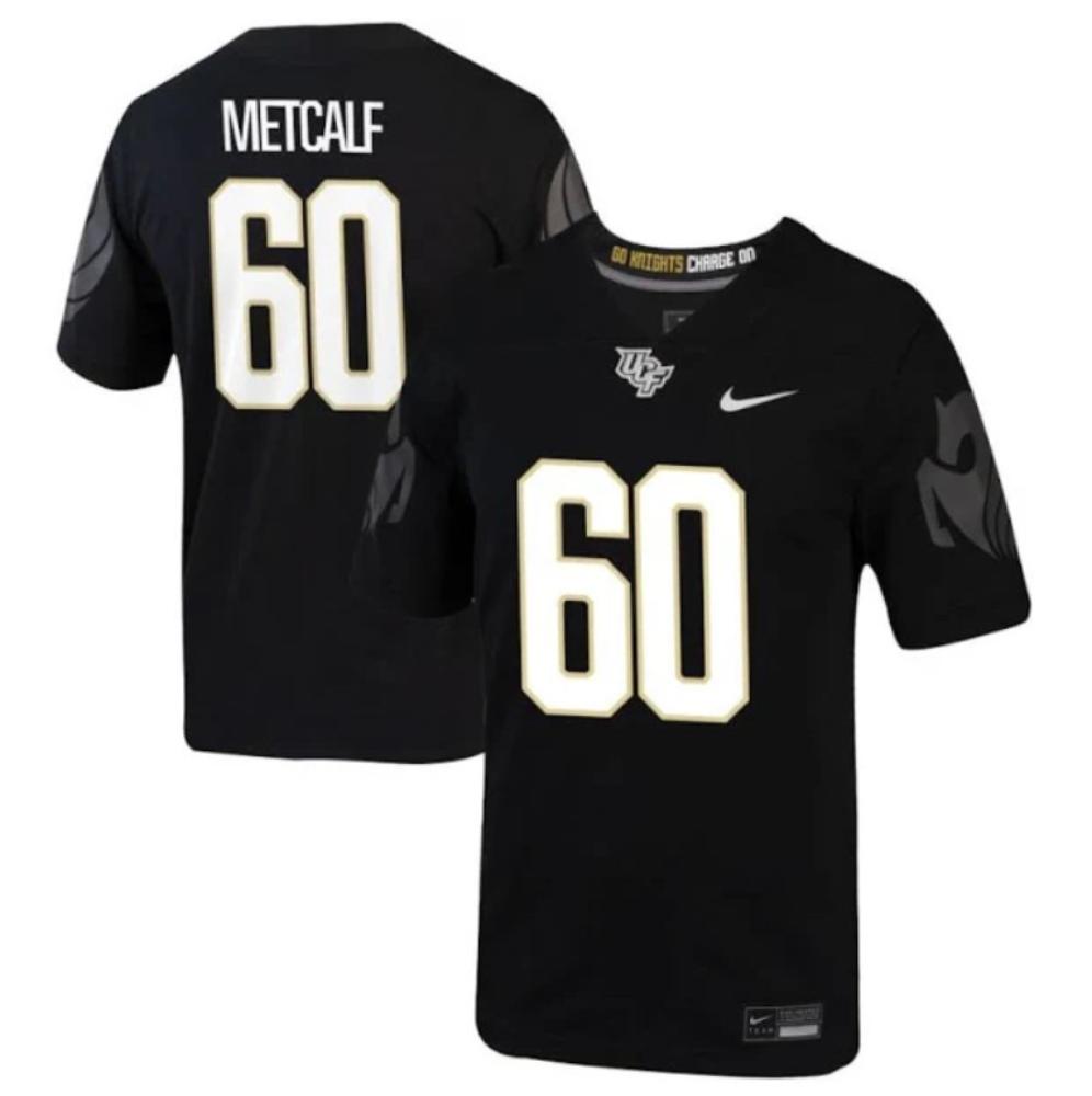 Mens Drake Metcalf Jersey 60 Ucf Knights Ncaa Football Black All Stitched