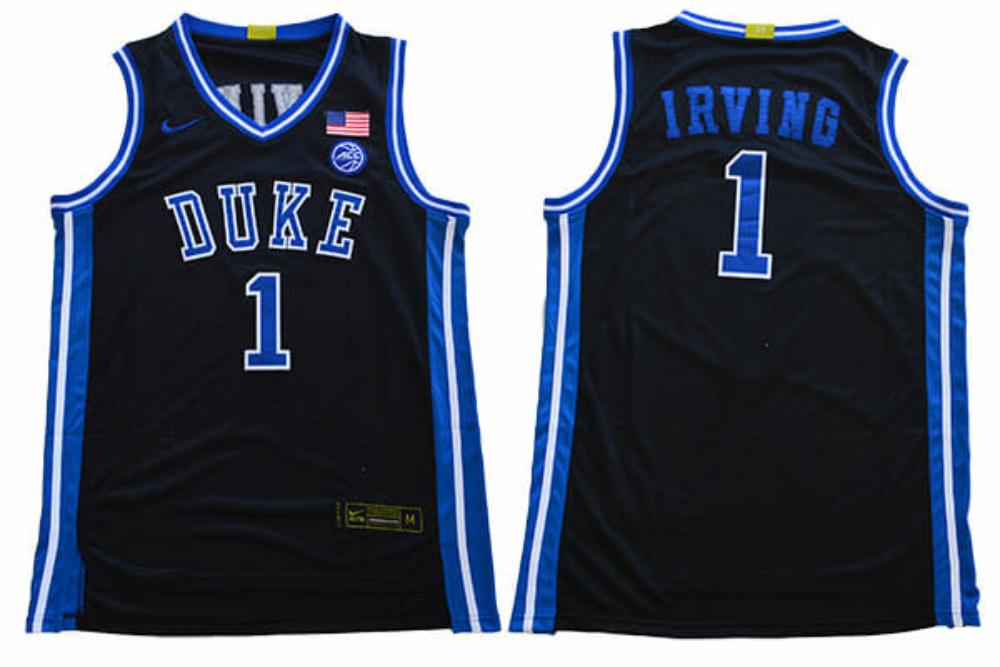 Mens Duke Blue Devils 1 Irving Basketball Ncaa Basketball Jersey Black