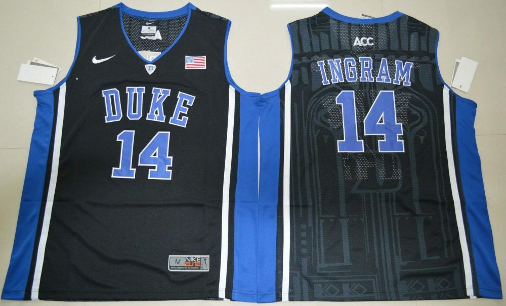 Mens Duke Blue Devils 14 Brandon Ingram Ncaa Basketball Black Jersey Elite