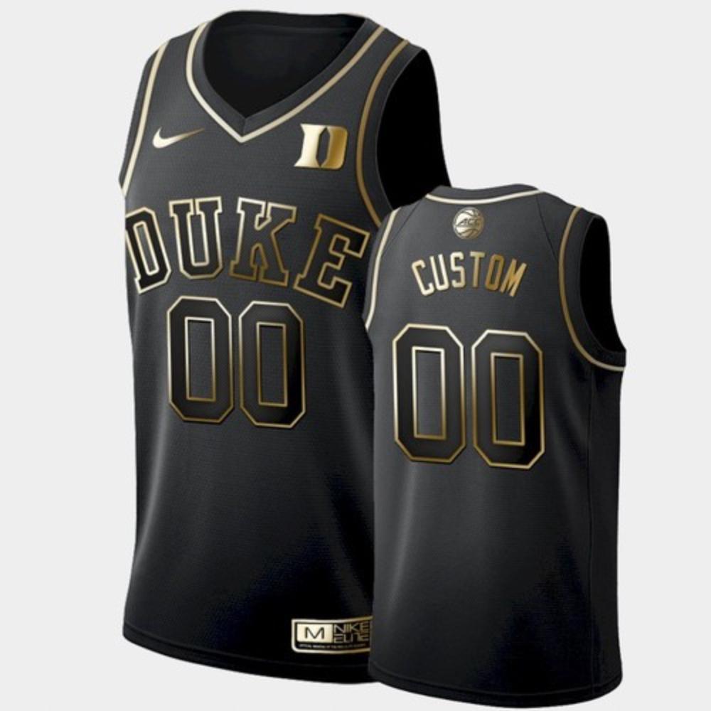 Mens Duke Blue Devils Custom Black 2019 Gold Limited Jersey Ncaa Basketball
