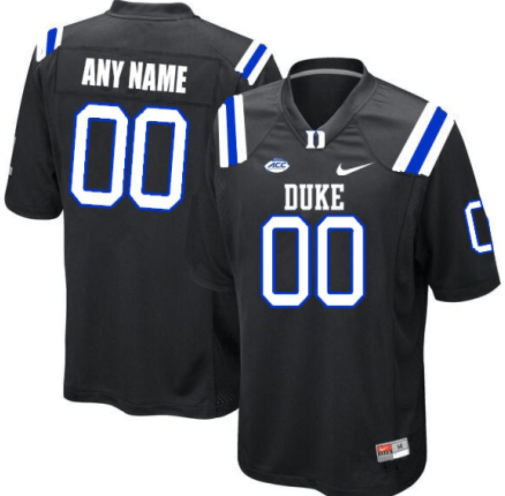 Mens Duke Blue Devils Custom Jersey College Football Black