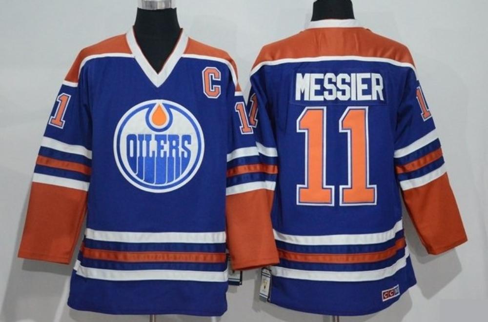 Mens Edmonton Oilers 11 Mark Messier Ice Hockey Jerseys