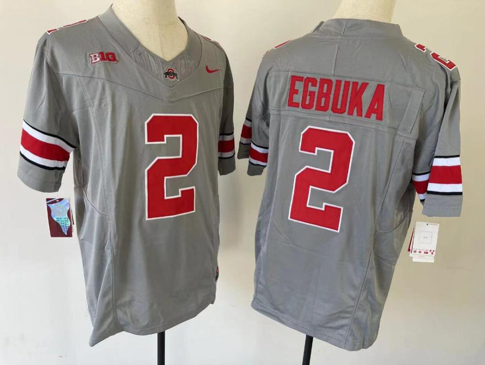 Mens Emeka Egbuka 2 Ohio State Buckeyes Limited Jersey Gray