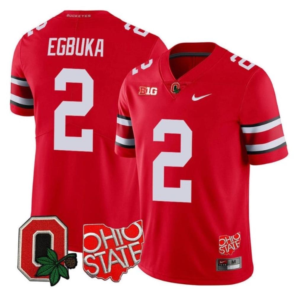 Mens Emeka Egbuka Jersey 2 Ohio State Buckeyes College Football Stitched