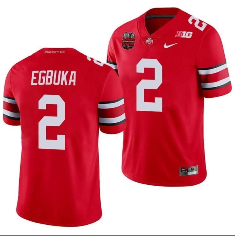 Mens Emeka Egbuka Jersey 2 Ohio State Buckeyes Ohio Stadium Patch College Sca