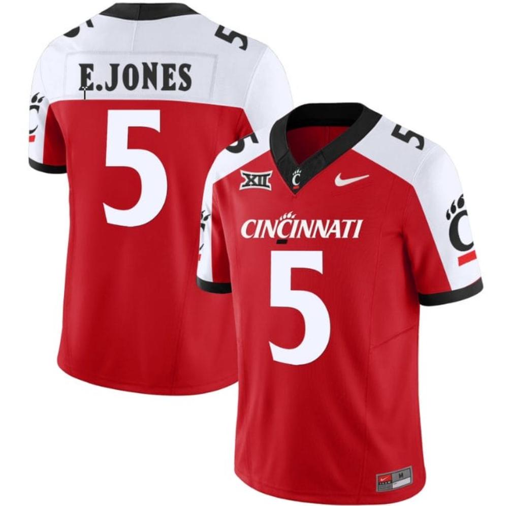 Mens Emory Jones Jersey 5 Cincinnati Bearcats Vapor Limited College Red Alte