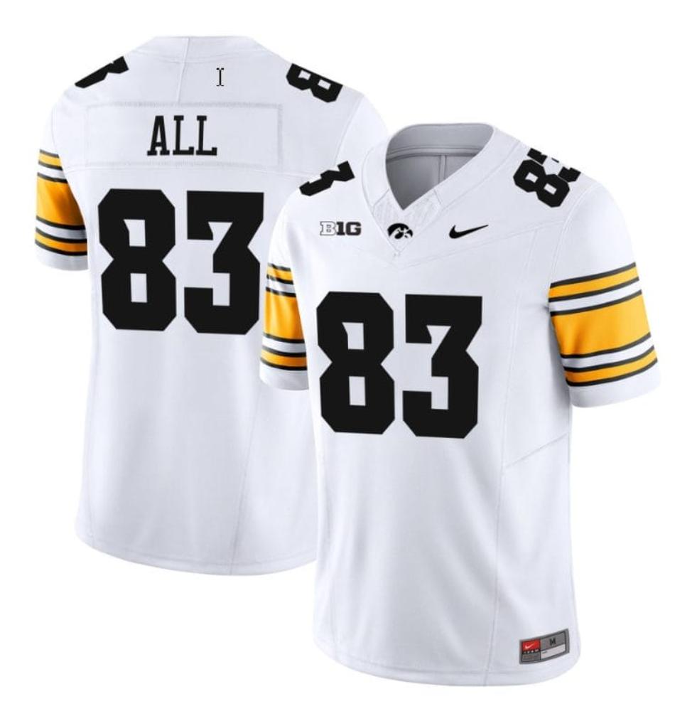 Mens Erick All Jersey 83 Iowa Hawkeyes Collegewhite