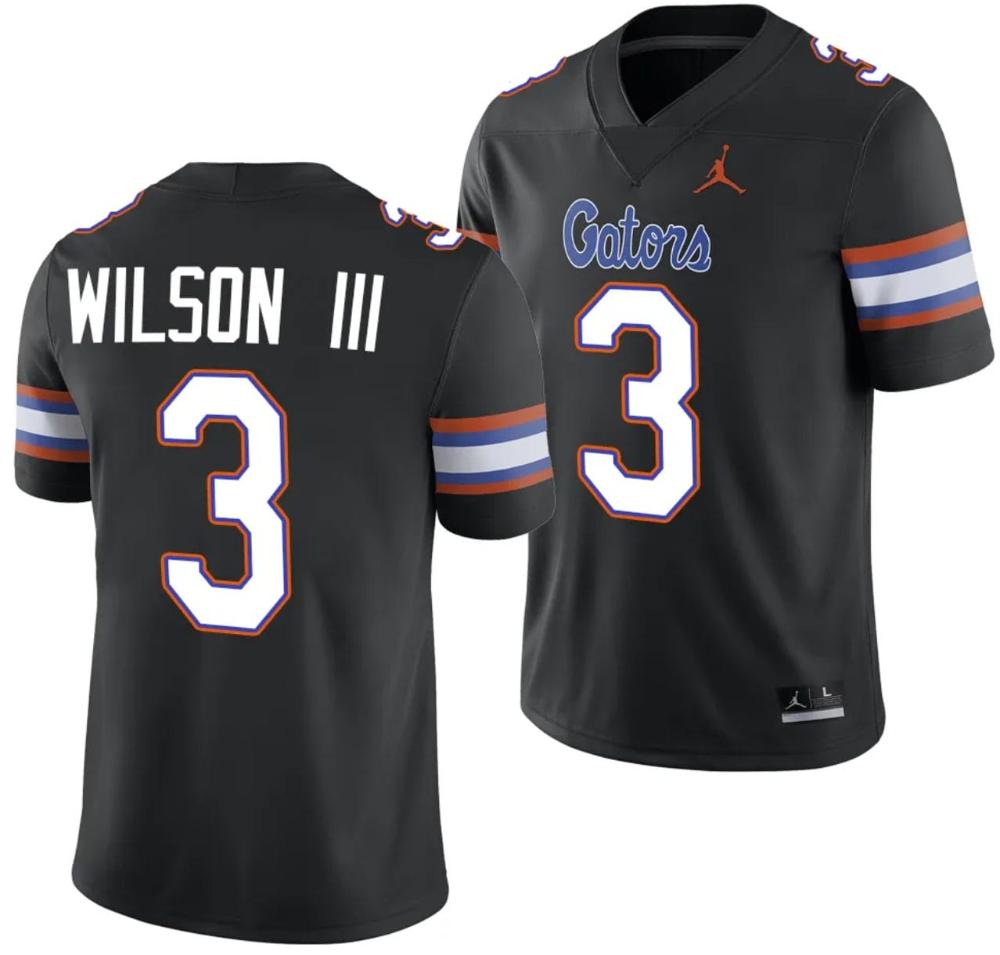 Mens Eugene Wilson Iii Jersey 3 Florida Gators Alternate College 2023 24 Black