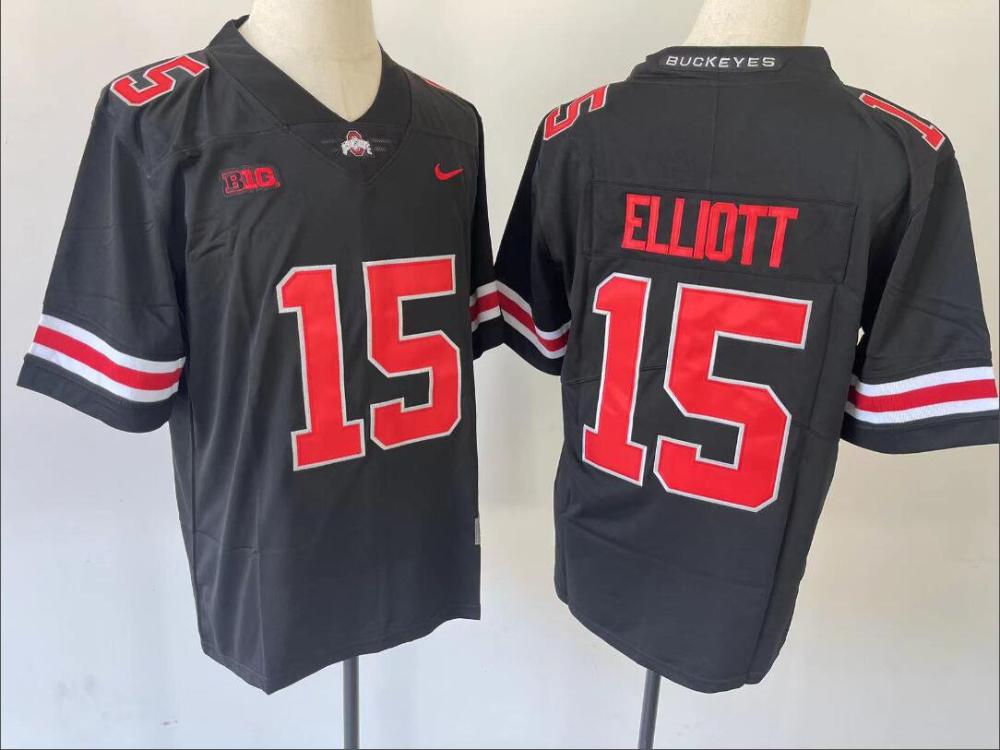 Mens Ezekiel Elliott 15 Ohio State Buckeyes Limited Jersey Black