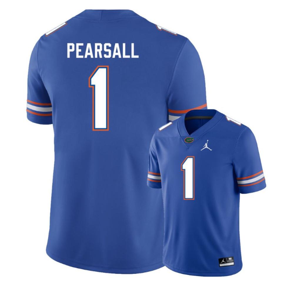 Mens Florida Gators 1 R Pearsall Ncaa Football Jersey Blue