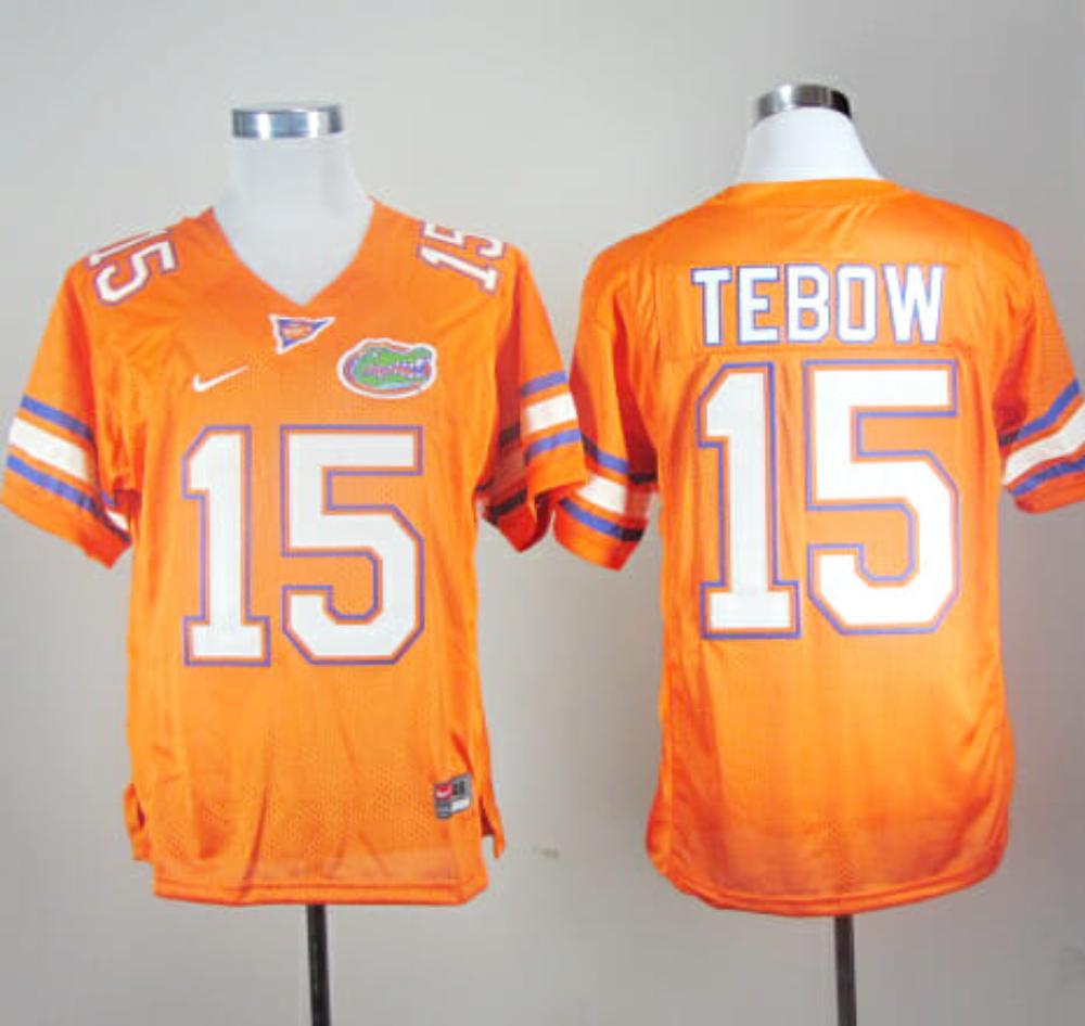 Mens Florida Gators 15 Tim Tebow College Jersey Orange