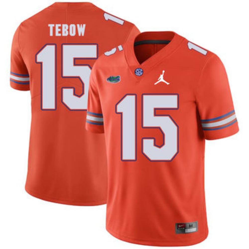 Mens Florida Gators 15 Tim Tebow Orange Ncaa Jersey