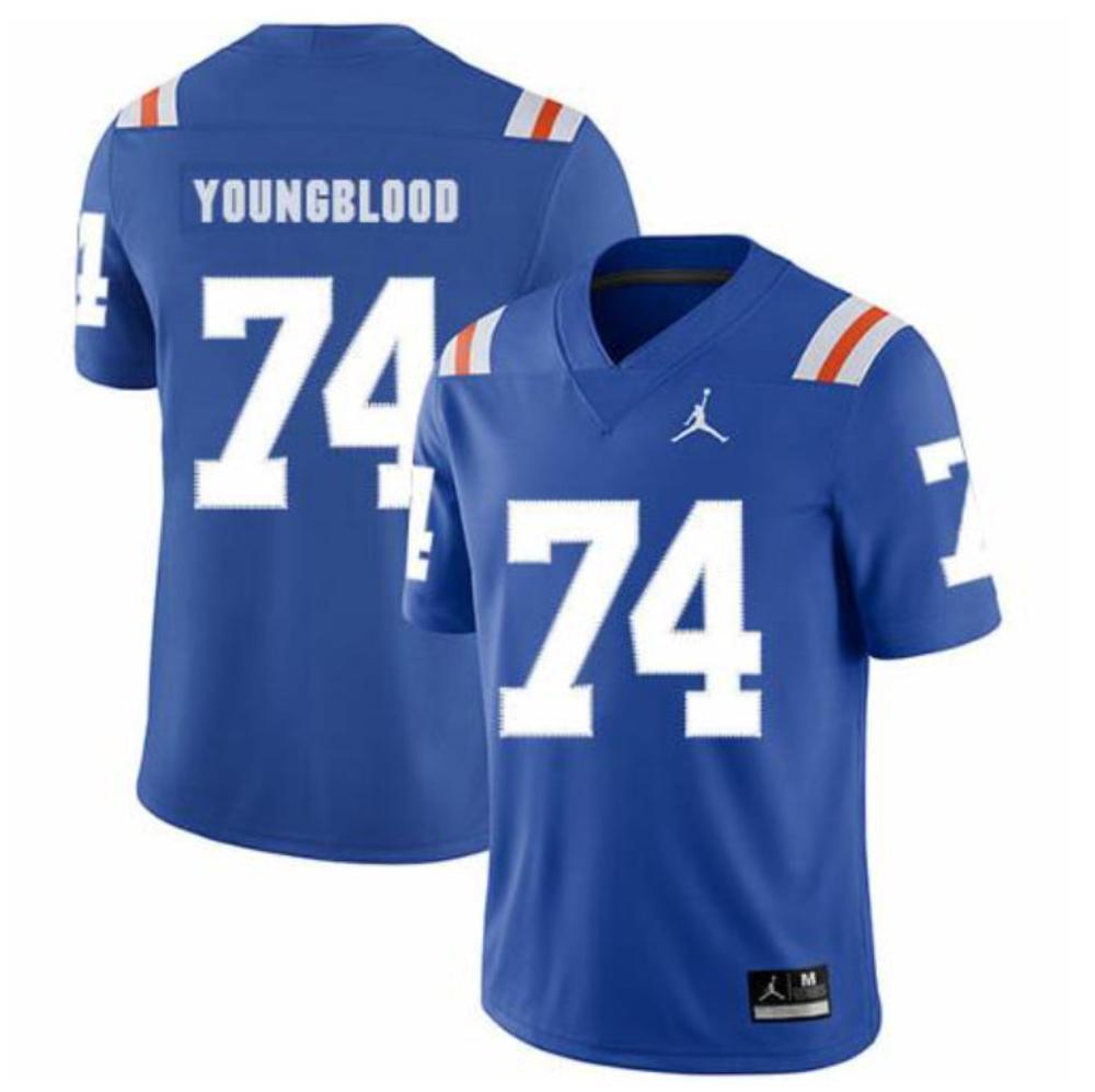 Mens Florida Gators 74 Jack Youngblood Ncaa Football Jersey   Blue