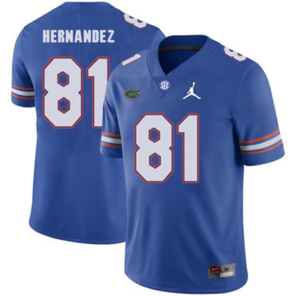 Mens Florida Gators 81 Aaron Hernandez Blue Ncaa Jersey