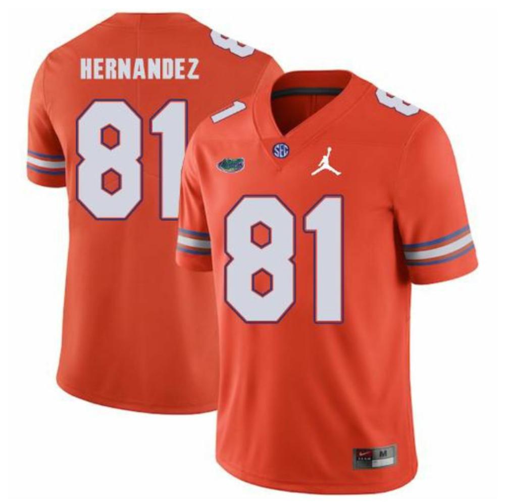 Mens Florida Gators 81 Aaron Hernandez Ncaa Football Jersey Orange