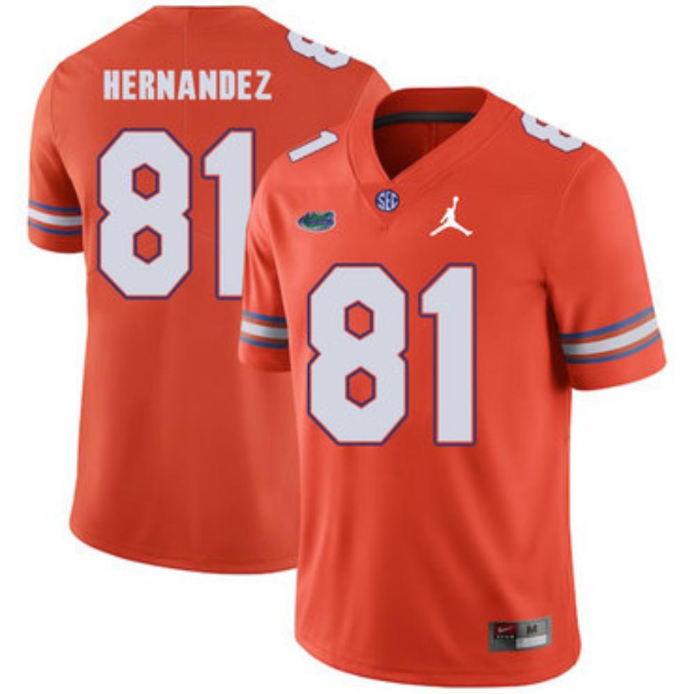 Mens Florida Gators 81 Aaron Hernandez Orange Ncaa Jersey