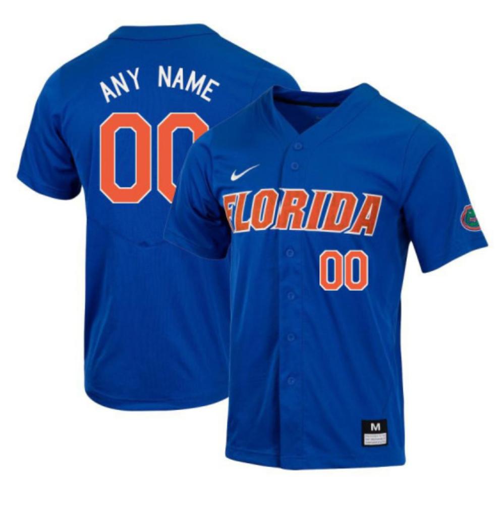Mens Florida Gators Authentic Custom Baseball Jersey Royal