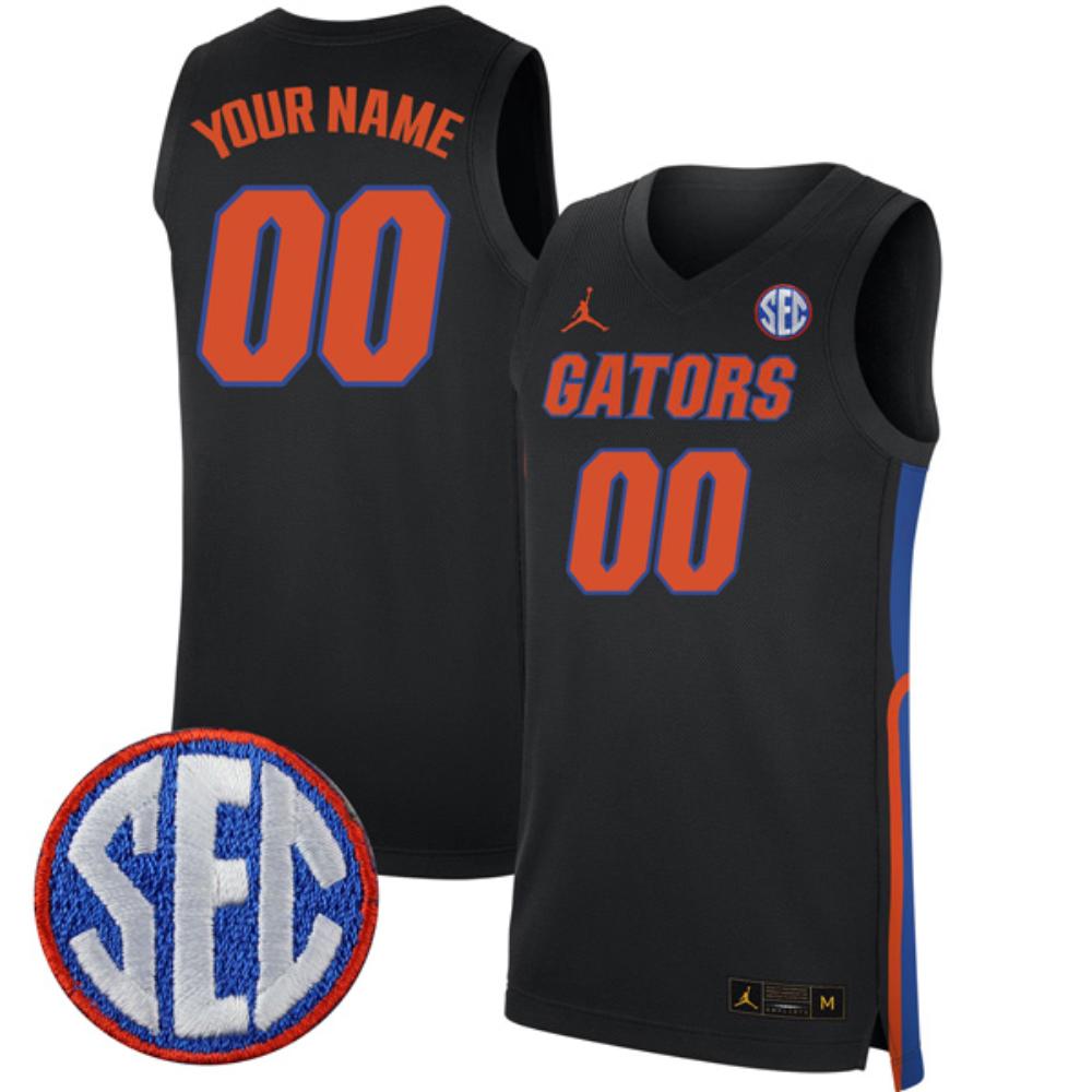 Mens Florida Gators College Basketball Black Custom Jersey All Stitched