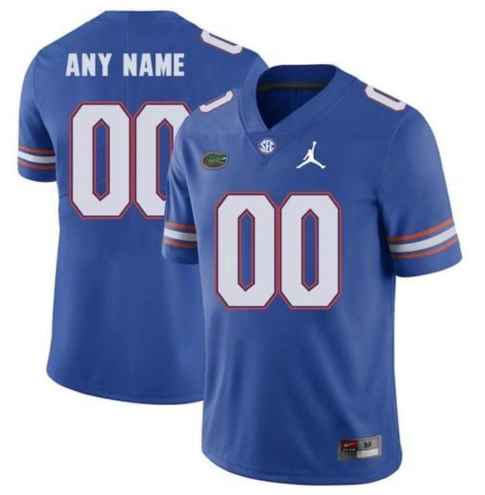 Mens Florida Gators Custom Royal Blue Ncaa Football Jersey