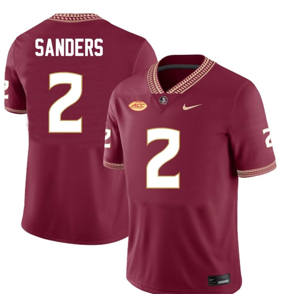 Mens Florida State Seminoles 2 Deion Sanders College Football Jersey