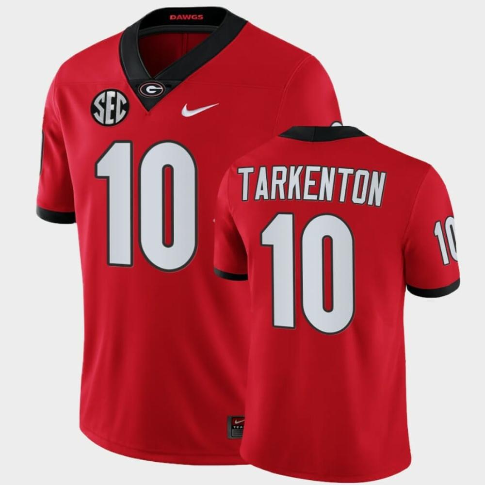 Mens Georgia Bulldogs 10 Fran Tarkenton Red College Football Alumni Jersey