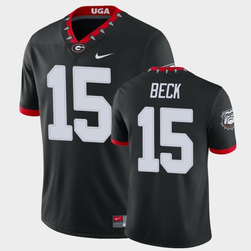 Mens Georgia Bulldogs 15 Carson Beck Black College Alternate Game Jersey