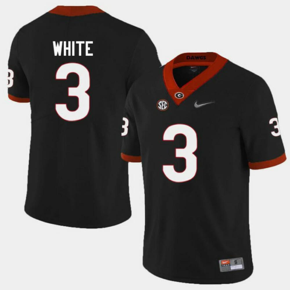 Mens Georgia Bulldogs 3 Zamir White College Jersey Limited Black
