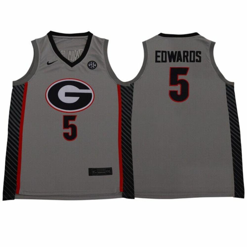 Mens Georgia Bulldogs 5 Anthony Edwards Ncaa Basketball Jersey