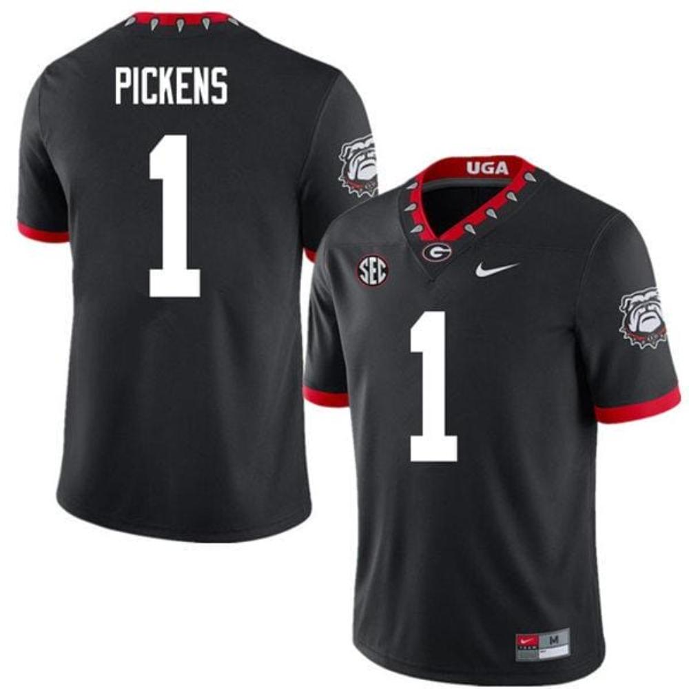 Mens Georgia Bulldogs George Pickens Jersey 1 College Game Black Alternative