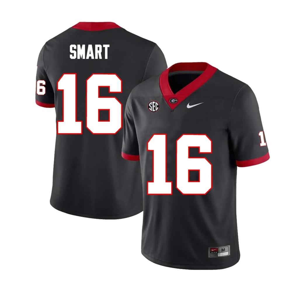 Mens Georgia Bulldogs Kirby Smart Jersey 16 College Game Black