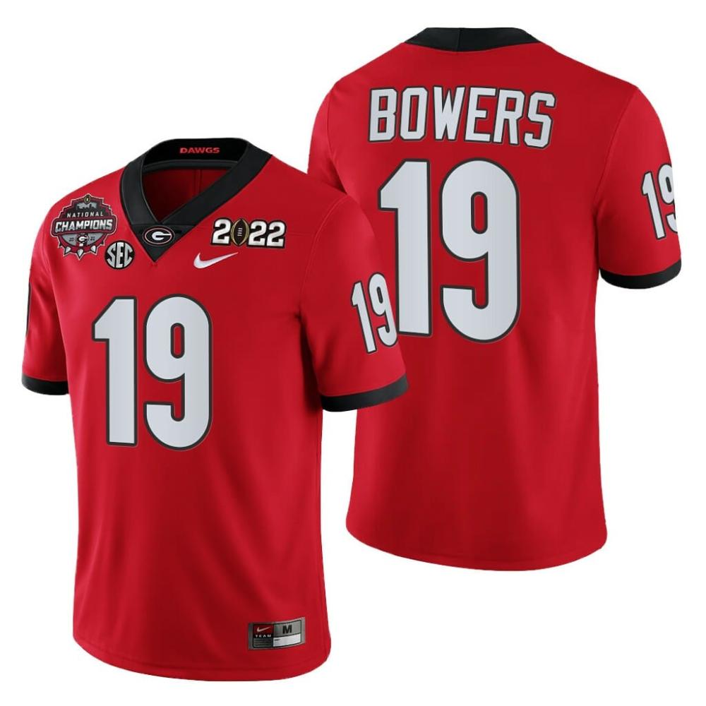 Mens Georgia Football Brock Bowers Jersey 19 2021 22 Cfp National Champions C