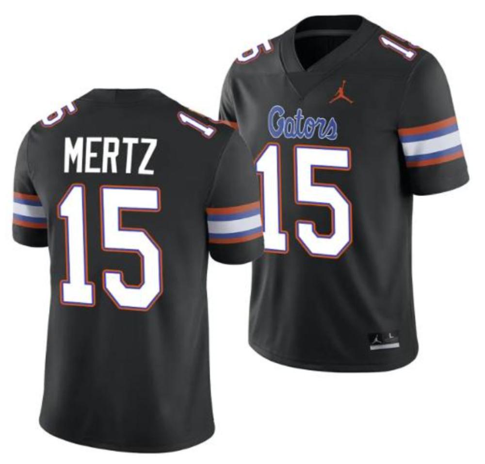 Mens Graham Mertz 15 Black Jersey Florida Gators College Football Jersey