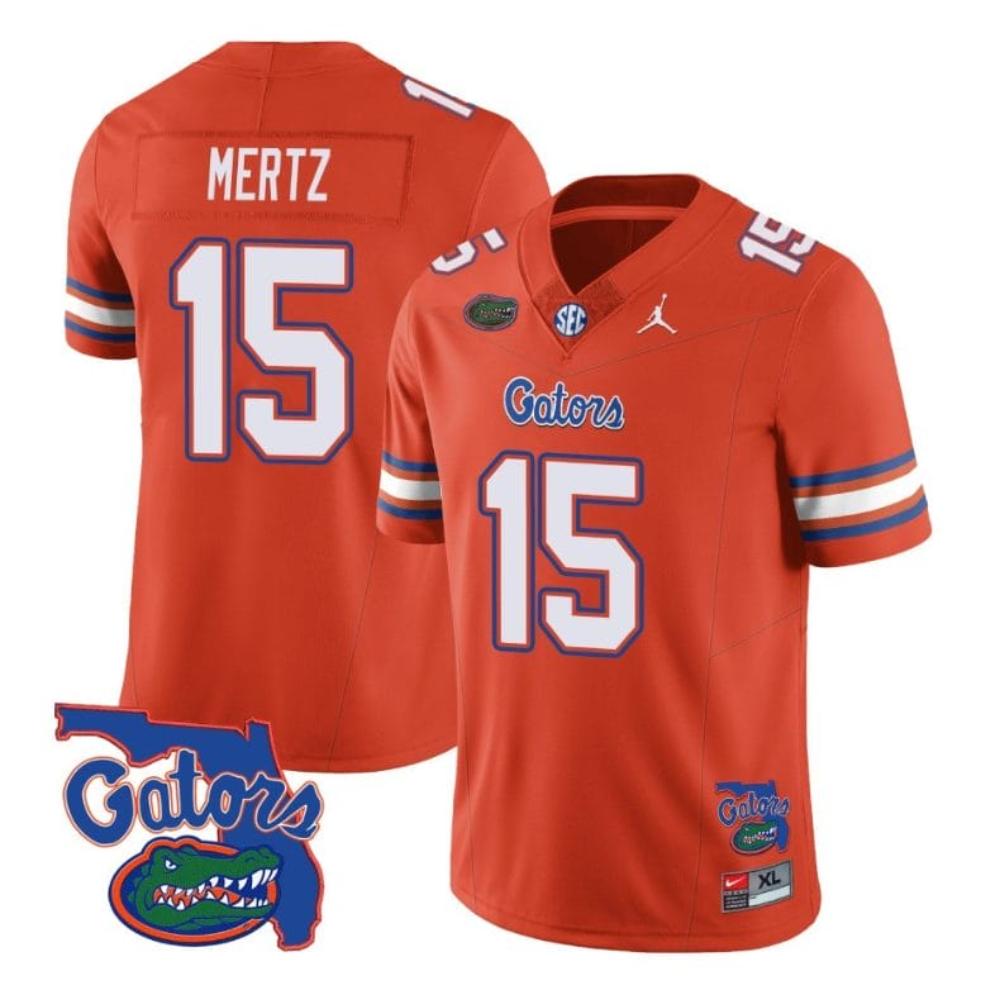 Mens Graham Mertz Jersey 15 Florida Gators Collegeorange